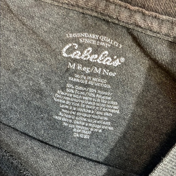 ❤️Cabela's Gray Short Sleeve Tee Casual Comfort - Picture 2 of 2